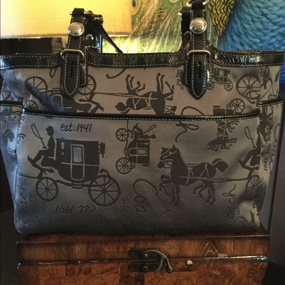 Coach East West Carriage Tote - Picture 2 of 8
